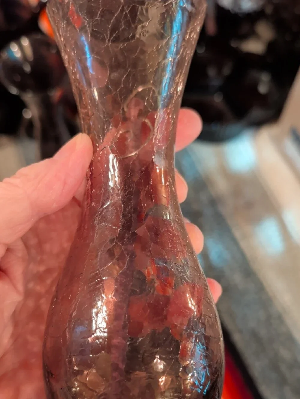 Smoky Purple Glass Bud Vases - Set of 2